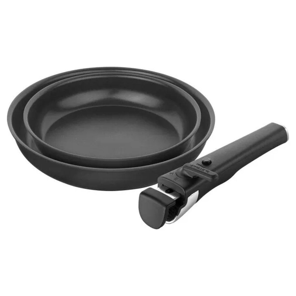 Zwilling UNLOCK Set 2 Casseruole in Acciaio con Coperchi in Vetro