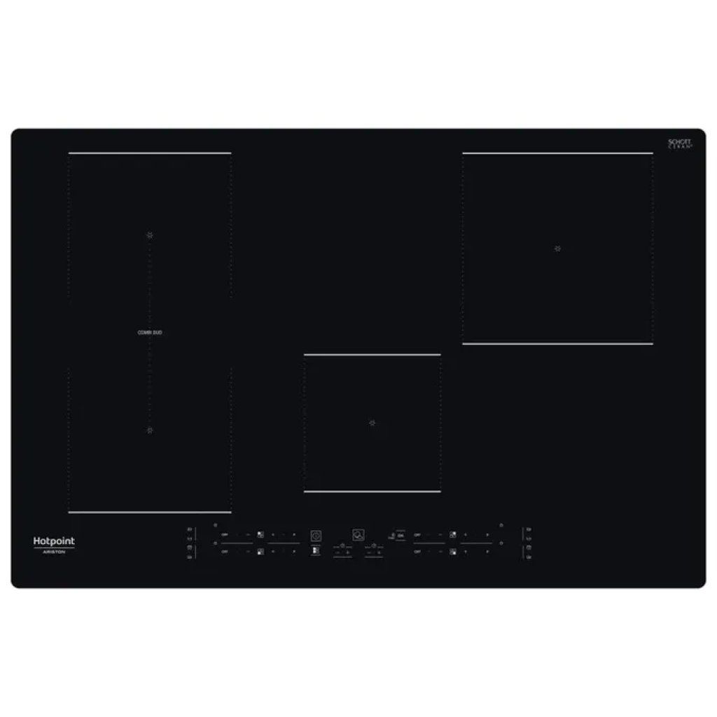 Hotpoint HB 0577B NE Piano cottura a induzione 77 cm, 4 zone, Combi Duo, Active Cook, nero Hotpoint HB 0577B NE Piano cottura a induzione 77 cm, 4 zone, Combi Duo, Active Cook, nero