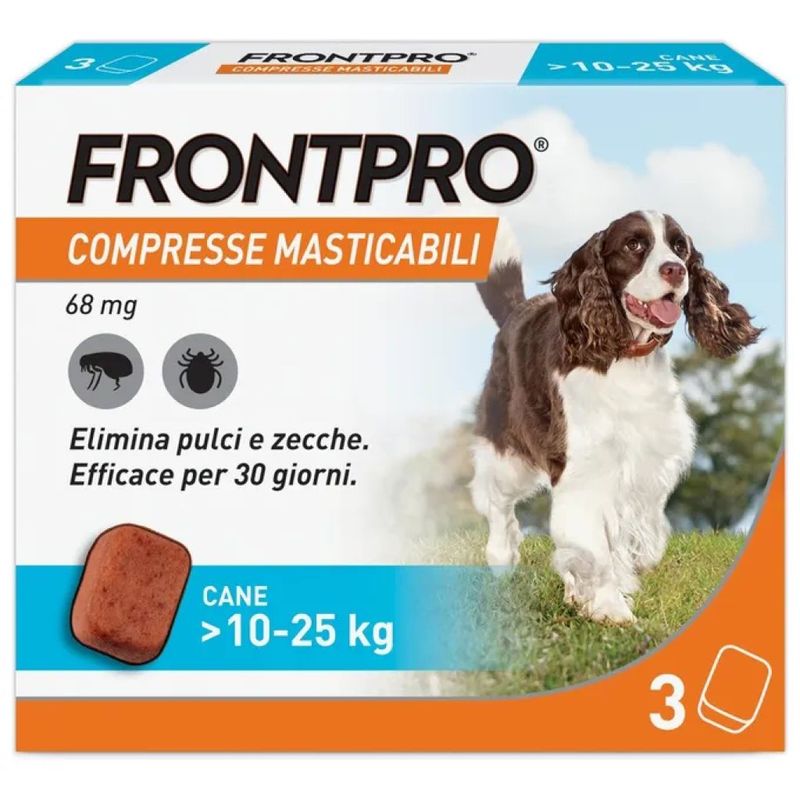 FRONTLINE FRONTPRO Antiparassitario per Cani 10–25 kg, 3 Compresse