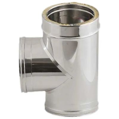KASART Raccordo a T 90° doppia parete inox 8/13 cm
