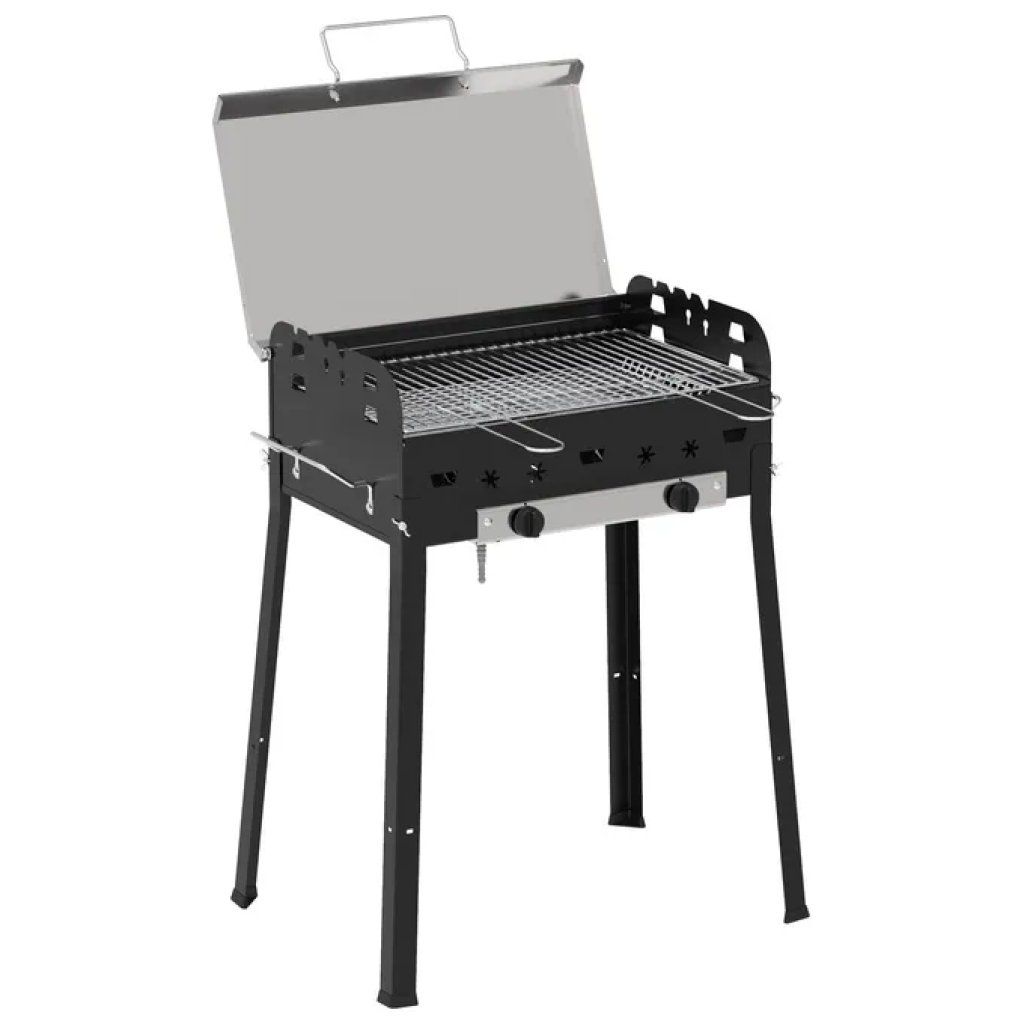 Ferraboli ECO Barbecue a Gas Nero, 58 × 37 cm