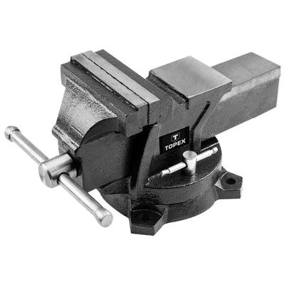 TOPEX 07A212 Morsa da Banco Girevole con Ganasce da 125 mm