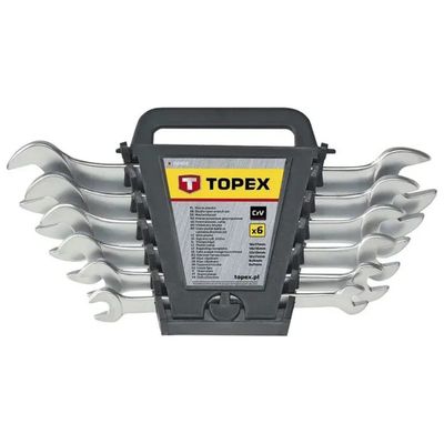 TOPEX 35D657 – Set 12 chiavi piatte bifacciali, 6–32 mm