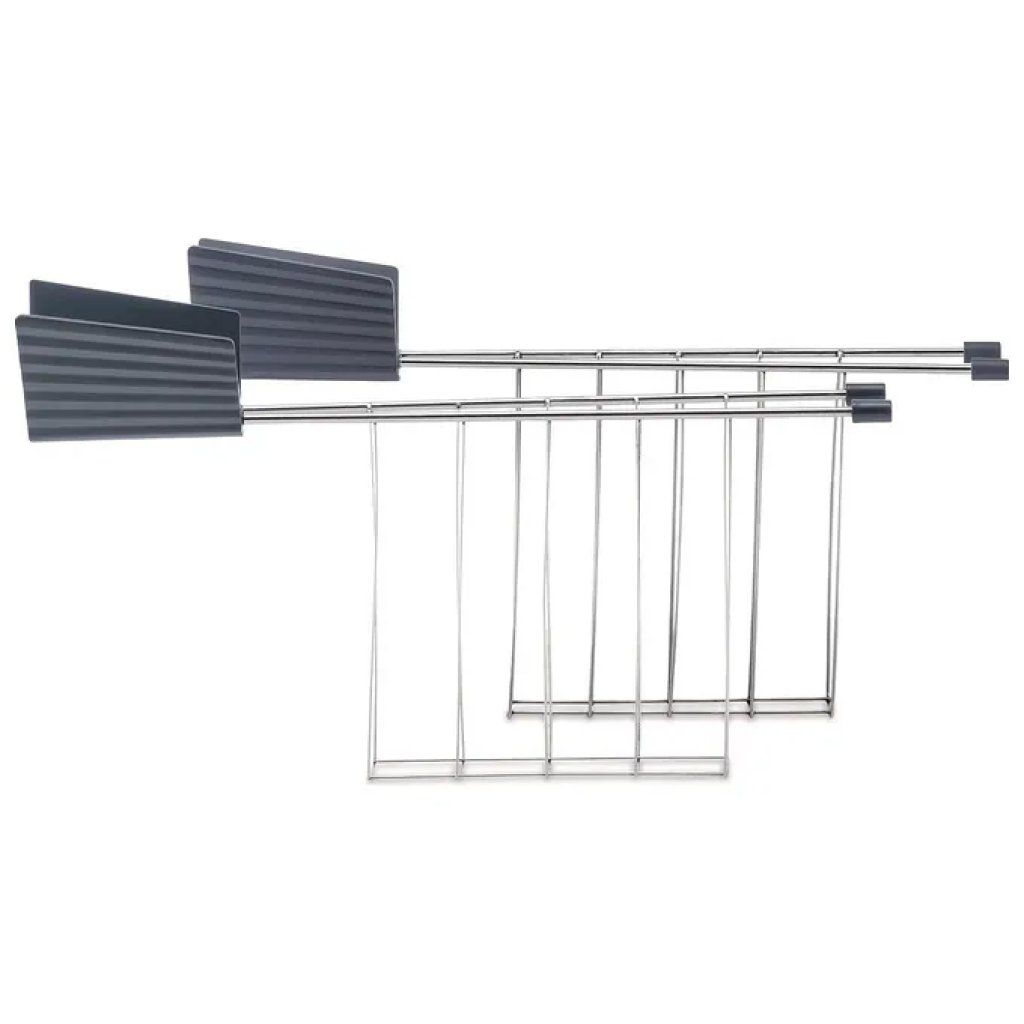 Alessi MDL08RACKG – Set di 2 pinze grigie per tostapane