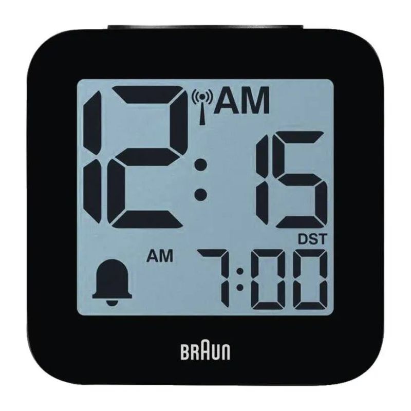 Braun BC25BP-DCF Orologio Digitale da Tavolo Radiocontrollato Nero