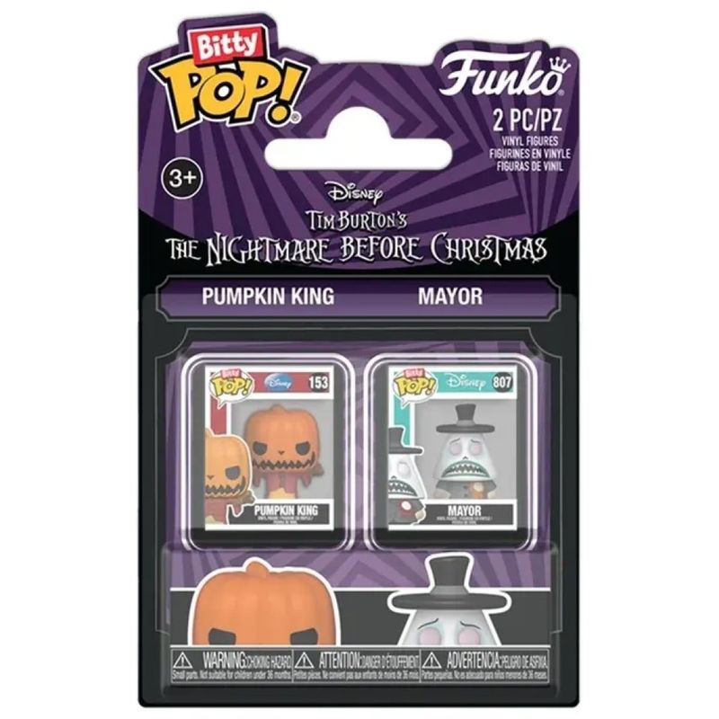 Funko Bitty POP! Nightmare Before Christmas: Pumpkin Jack e Mayor