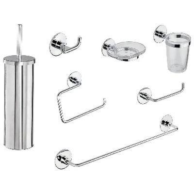 METAFORM Wind Set Accessori Bagno 8 Pezzi Cromo METAFORM Wind Set Accessori Bagno 8 Pezzi Cromo