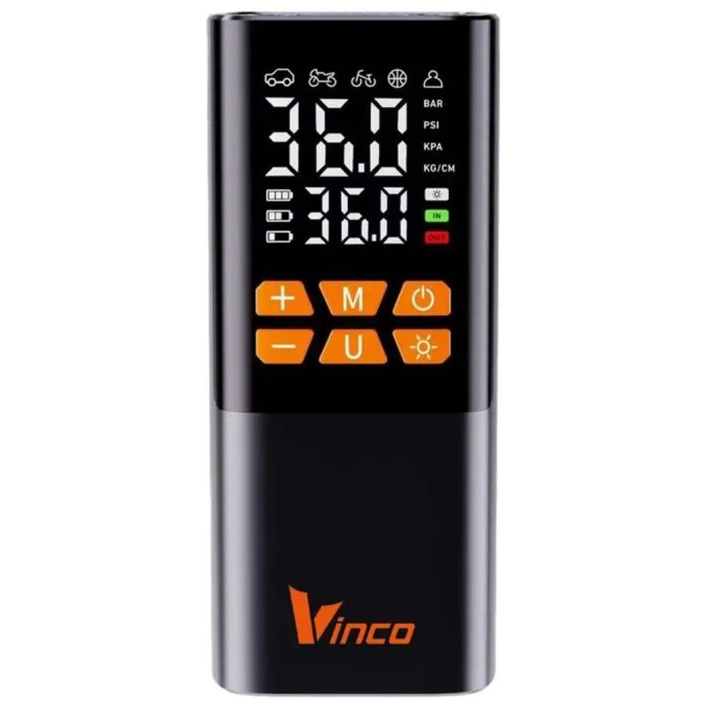Vinco CE60625 Compressore Portatile 60 W, 150 PSI con Display LCD e USB-C Vinco CE60625 Compressore Portatile 60 W, 150 PSI con Display LCD e USB-C