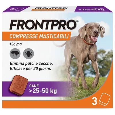 FRONTLINE FRONTPRO Antiparassitario per Cani 25–50 kg, 3 Compresse