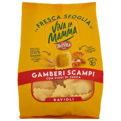 RE.EL TOYS Ravioli Viva la Mamma Beretta con Gamberi e Scampi, 250 g RE.EL TOYS Ravioli Viva la Mamma Beretta con Gamberi e Scampi, 250 g