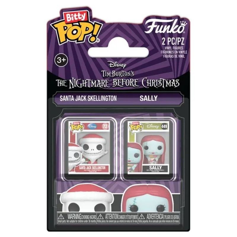 Funko Bitty POP! Nightmare Before Christmas – Santa Jack e Sally, 2 figure