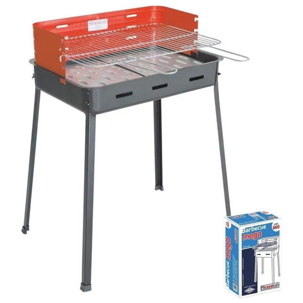Filcasalinghi 860 Barbecue a Carbone con Graticola, Nero-Rosso