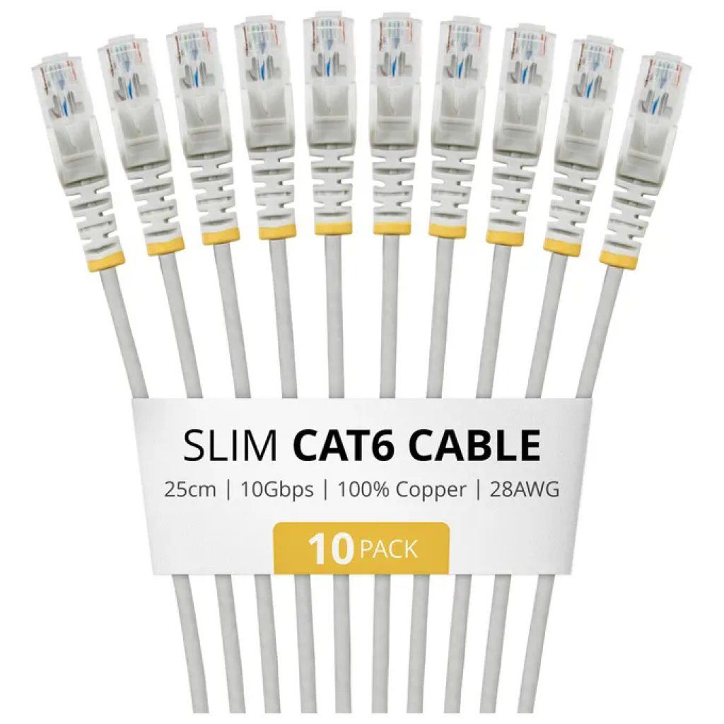STARTECH.COM Cavo di rete StarTech.com Cat6 U/UTP RJ-45, 25 cm, grigio