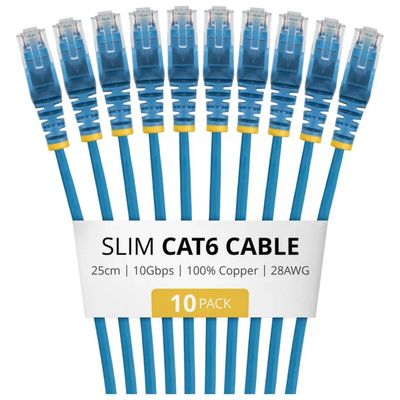 StarTech.com Cavo Ethernet Cat6 RJ-45 U/UTP, 25 cm, Blu
