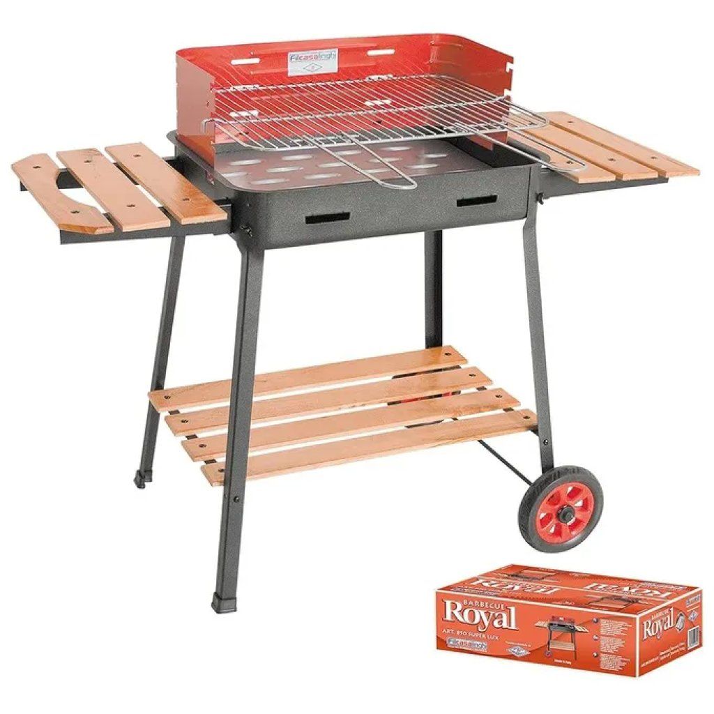 Filcasalinghi 850 Super Lux Barbecue Rettangolare Nero 53 x 39 cm