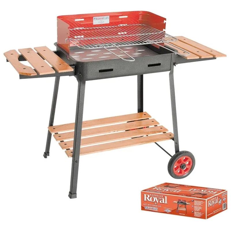 Filcasalinghi 850 Super Lux Barbecue Rettangolare Nero 53 x 39 cm