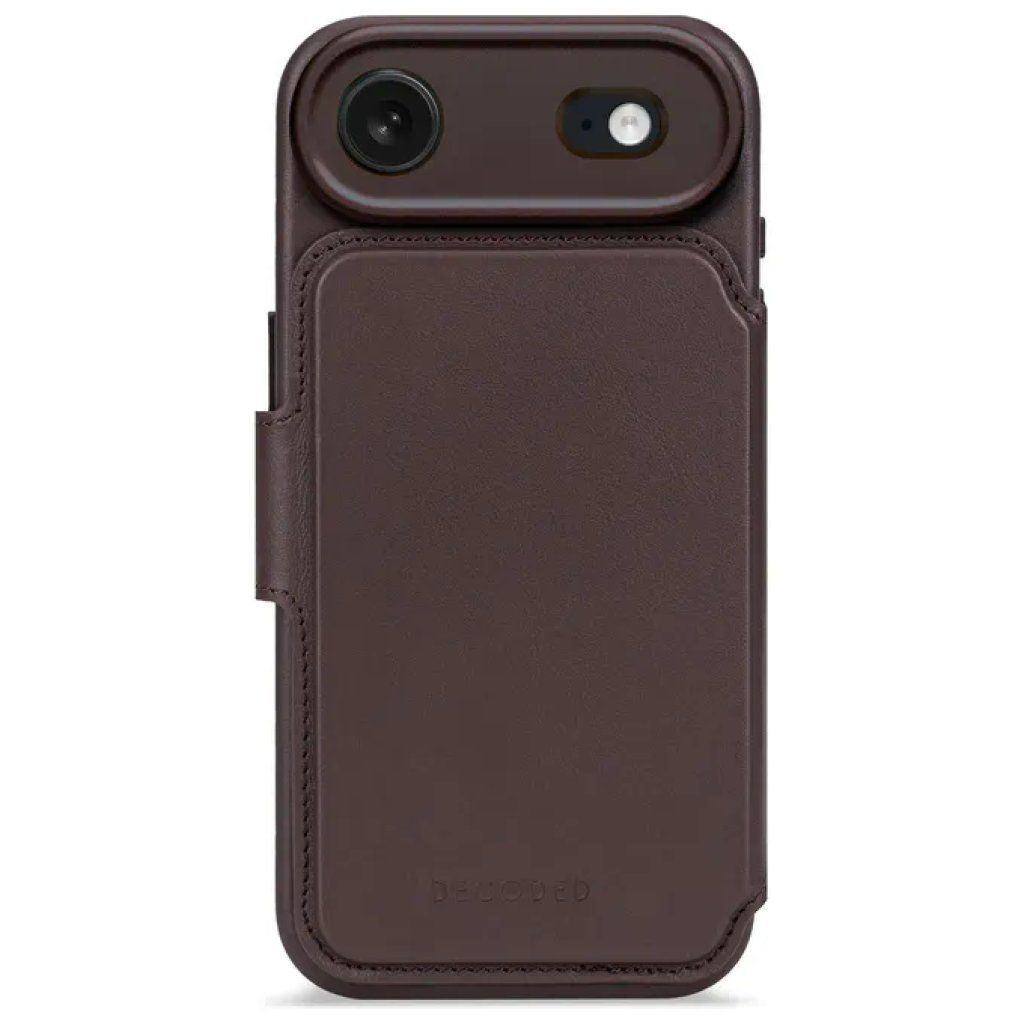 DECODED Custodia 2-in-1 in Pelle con Portafoglio MagSafe per iPhone 17 Air, Marrone Cioccolato