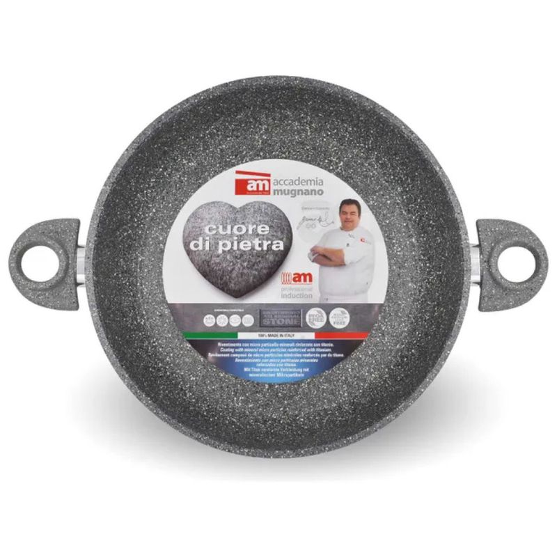 Accademia Mugnano Cuore di Pietra – Casseruola 24 cm, Nero