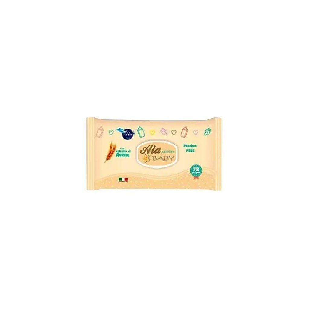 DUE ESSE CHRISTMAS Ala Baby Salviettine Umidificate con Aloe Vera, 72 Pezzi