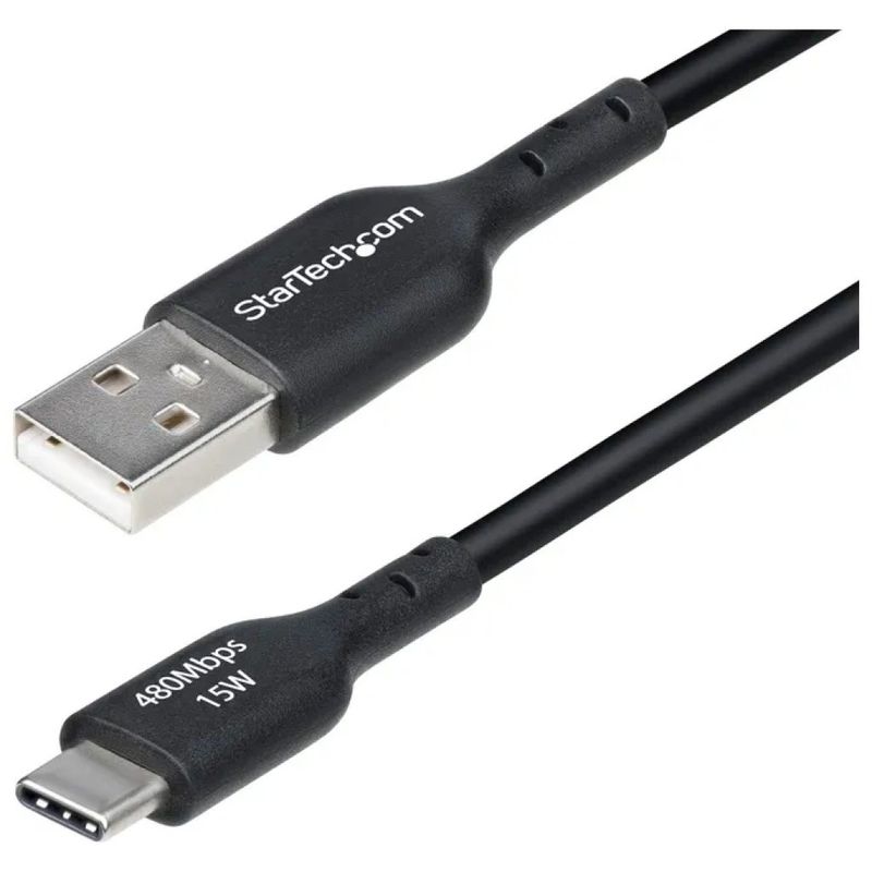 StarTech Cavo USB-A a USB-C da 15 cm, 3 A, 15 W, Nero