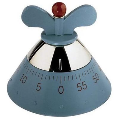 Alessi A09 Timer da cucina meccanico azzurro, 60 minuti