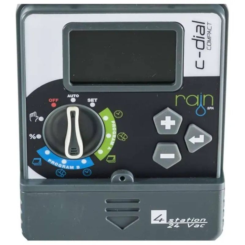 RAIN Compact-Dial Programmatore per Irrigazione a 4 Zone