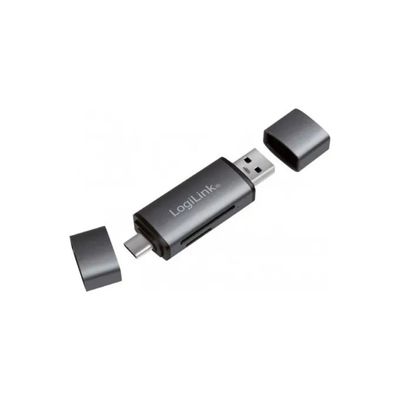 Logilink lettore di schede USB 3.2 Gen 1, SD e MicroSD, connessioni USB-C e USB-A, fino a 5 Gbps