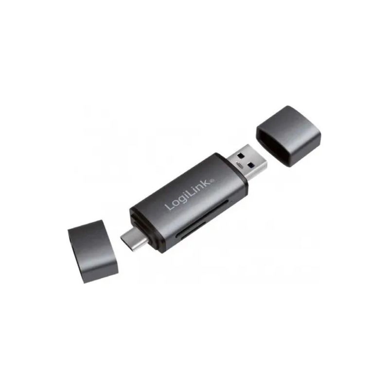 Logilink lettore di schede USB 3.2 Gen 1, SD e MicroSD, connessioni USB-C e USB-A, fino a 5 Gbps Logilink lettore di schede USB 3.2 Gen 1, SD e MicroSD, connessioni USB-C e USB-A, fino a 5 Gbps