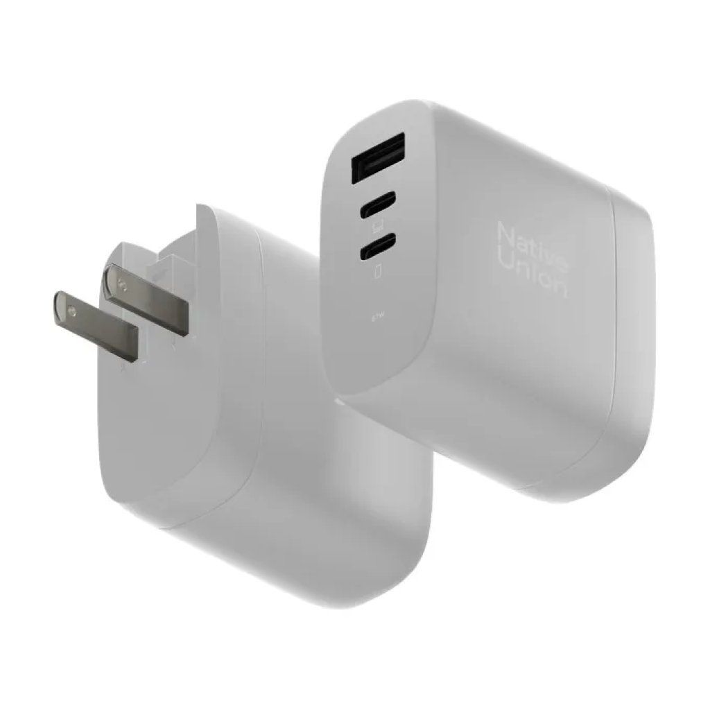 Native Union Fast GaN PD 67W – Caricatore USB-C e USB-A Bianco