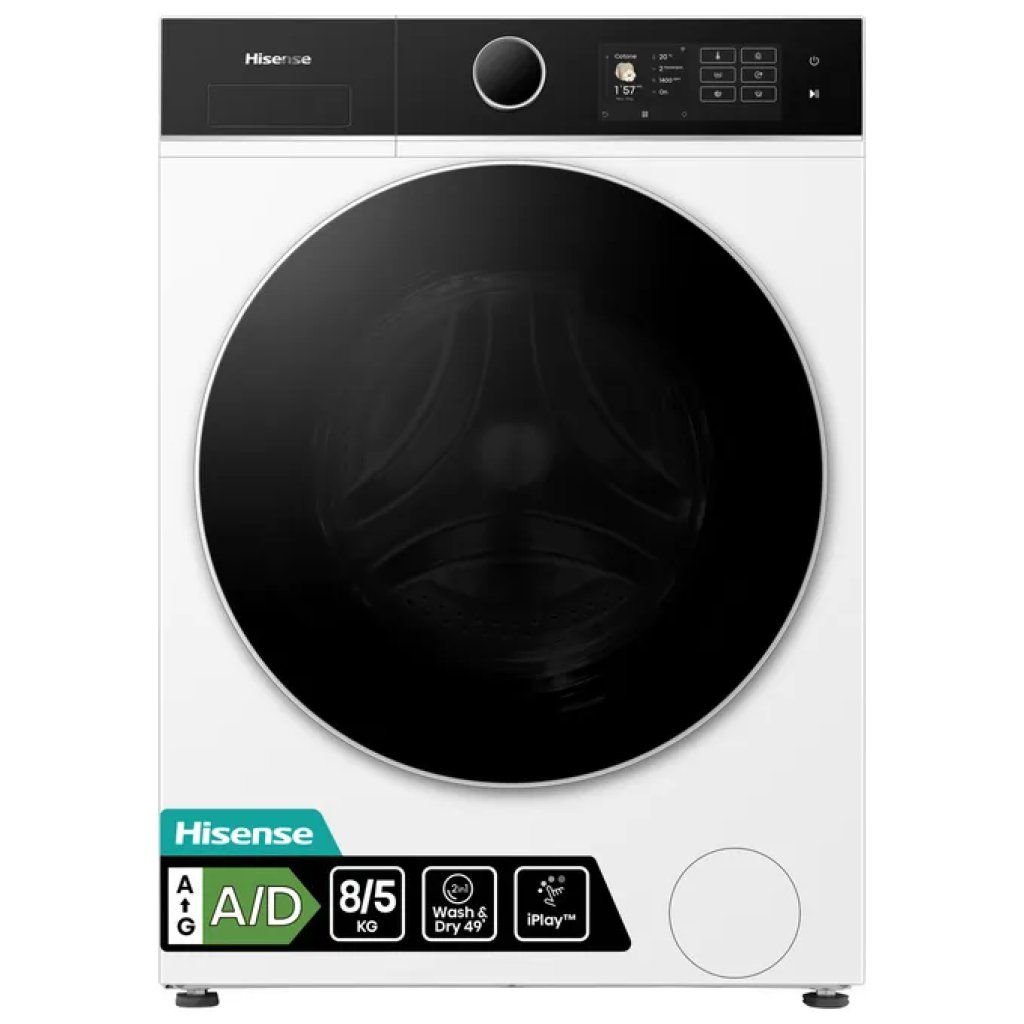 Hisense WD5I8043BWF Lavasciuga 8 kg + 5 kg, 1400 giri, Wi-Fi e Vapore