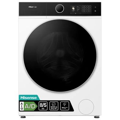 Hisense WD5I8043BWF Lavasciuga 8 kg + 5 kg, 1400 giri, Wi-Fi e Vapore
