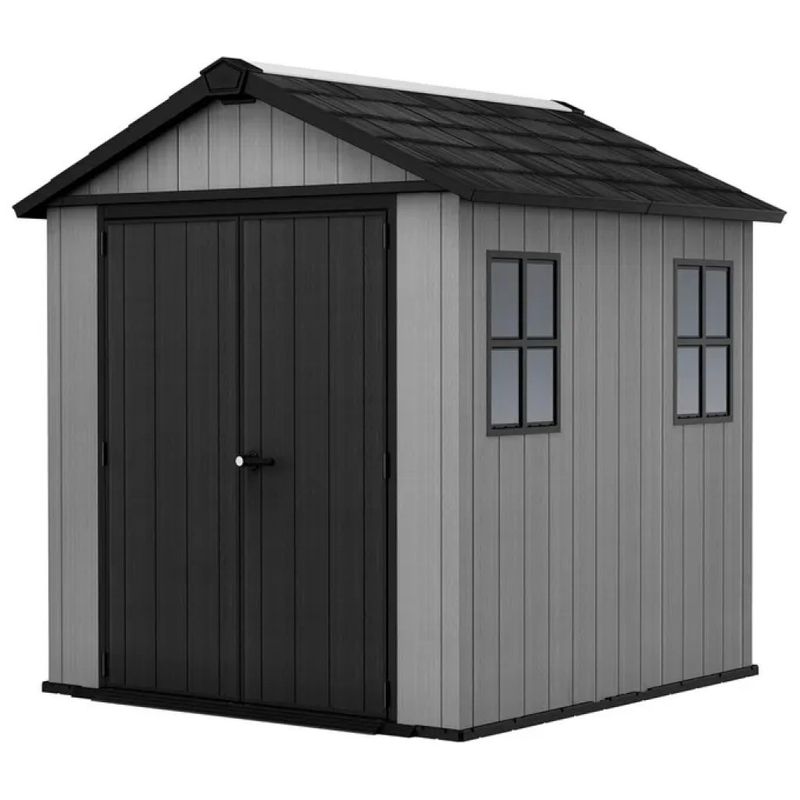 Keter Newton Plus 757/775 – Casetta da Giardino in Resina EVOTECH+, 4 m², Grigia