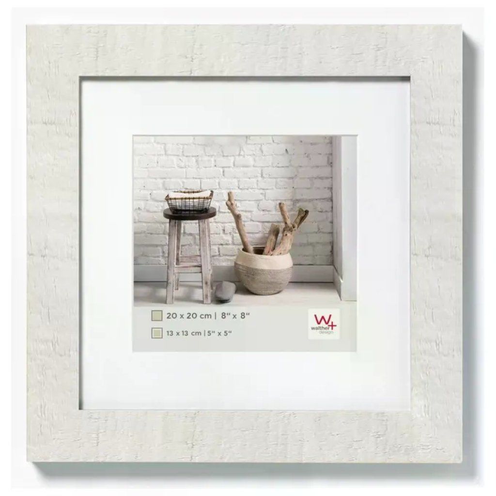 Walther Design HO440V Cornice Portafoto Bianca 20 x 20 cm con Passepartout