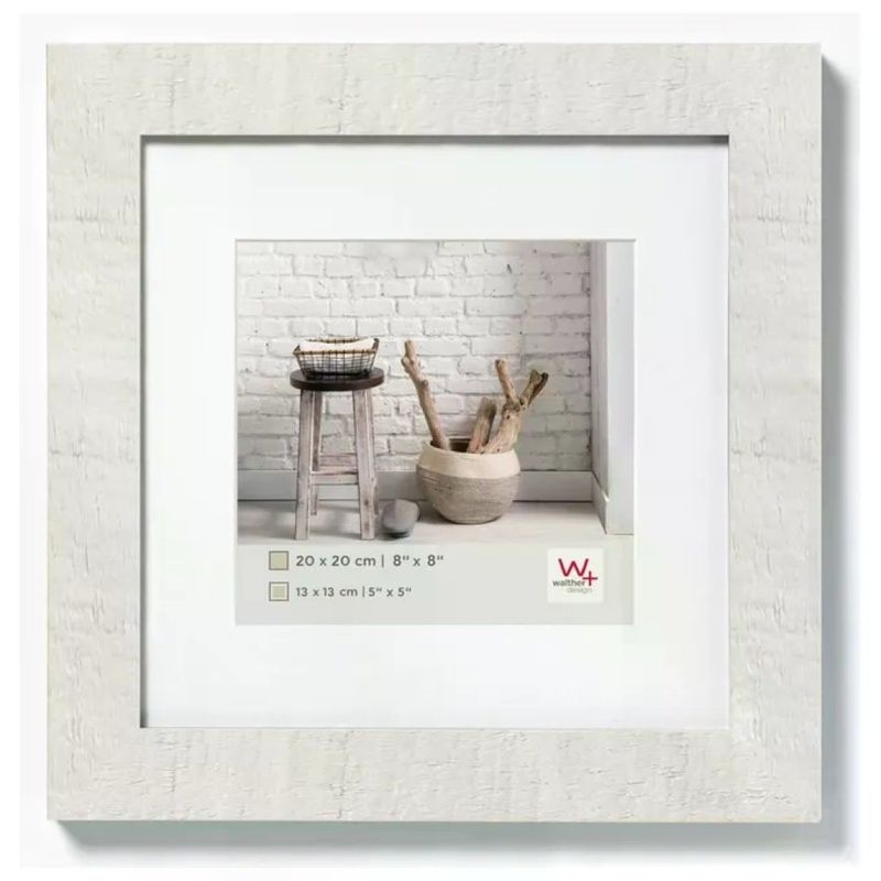 Walther Design HO440V Cornice Portafoto Bianca 20 x 20 cm con Passepartout