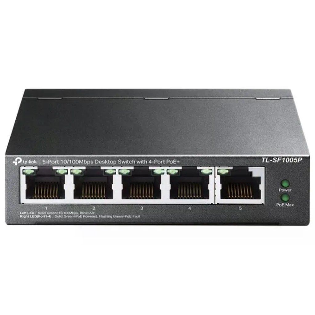 TP-Link TL-SF1005P Switch Fast Ethernet PoE a 5 porte TP-Link TL-SF1005P Switch Fast Ethernet PoE a 5 porte