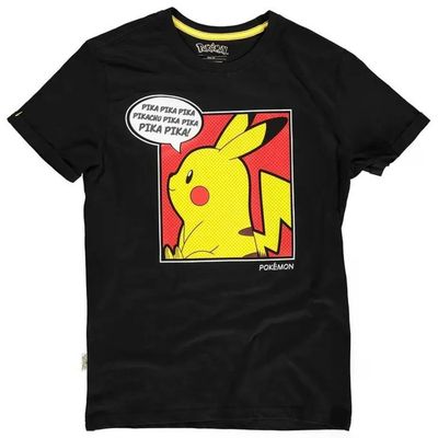 DIFUZED Maglietta Pokémon Pikachu Pika Pop nera – DIFUZED, taglia M DIFUZED Maglietta Pokémon Pikachu Pika Pop nera – DIFUZED, taglia M