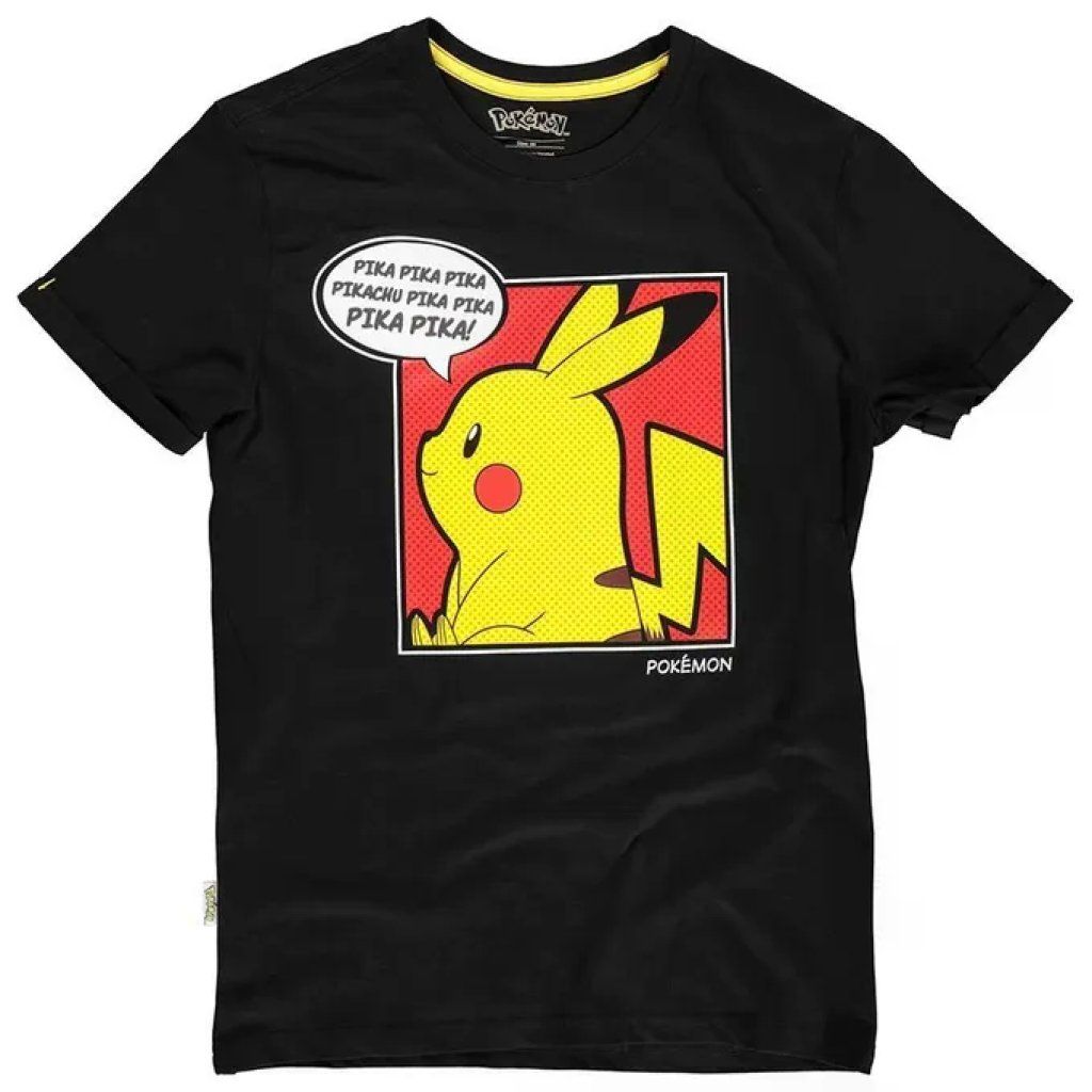 DIFUZED Maglietta Pokémon Pikachu Pika Pop nera da uomo – DIFUZED, taglia M