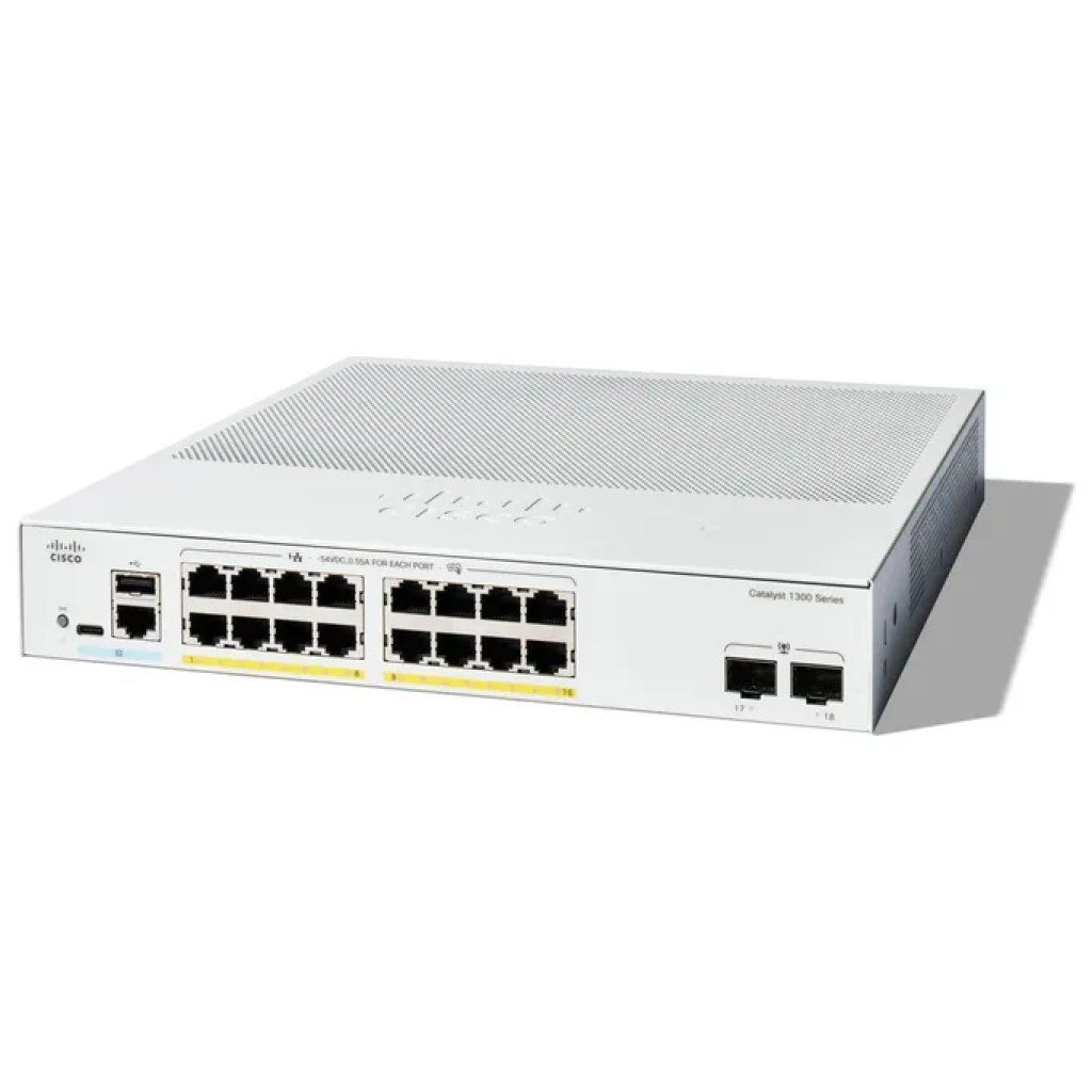 Cisco C1300-16FP-2G Switch di Rete Gestito 16 Porte Gigabit Ethernet 2x SFP Bianco Cisco C1300-16FP-2G Switch di Rete Gestito 16 Porte Gigabit Ethernet 2x SFP Bianco