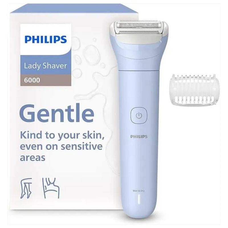 Philips Serie 6000 BRL127/00 Depilatore Wet & Dry Azzurro