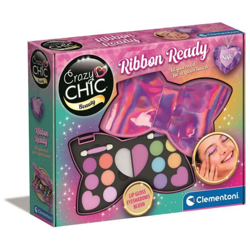 Clementoni Crazy Chic New Glam – Trousse trucco a fiocco