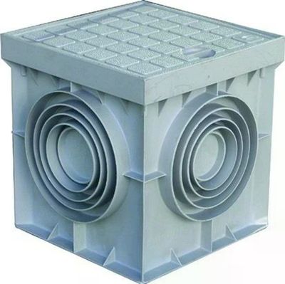VIGOR-BLINKY Pozzetto di drenaggio in polipropilene grigio con coperchio 55 x 55 cm VIGOR-BLINKY Pozzetto di drenaggio in polipropilene grigio con coperchio 55 x 55 cm