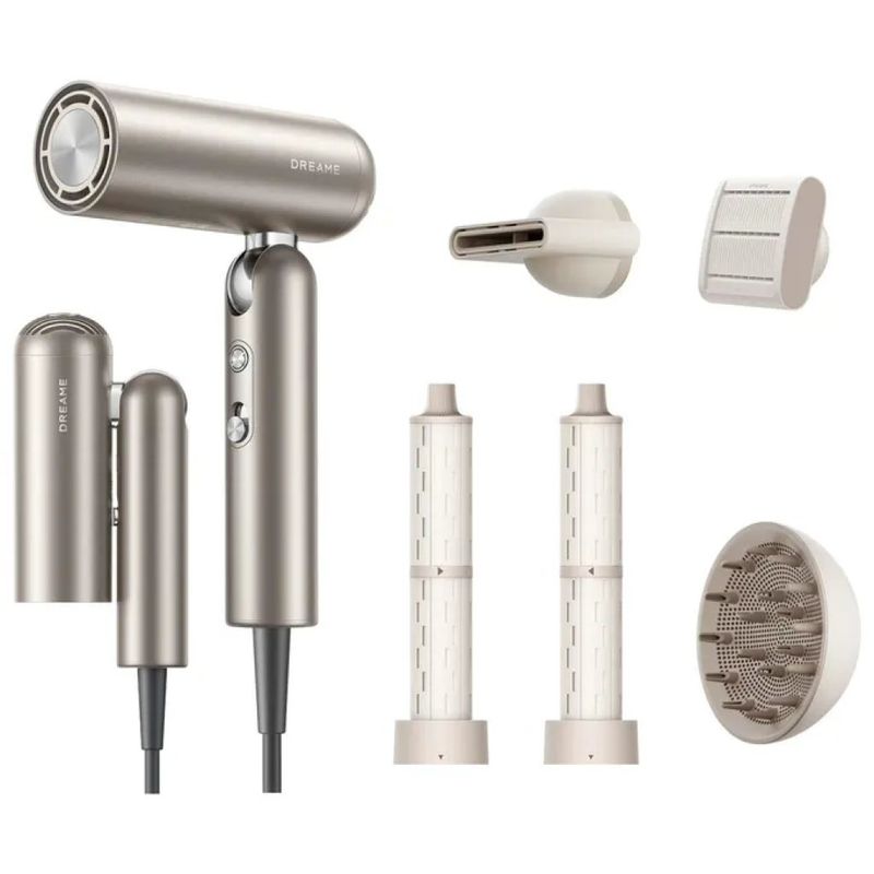 Dreame AHD51 Pocket Pro 2 Asciugacapelli 1300 W Motore Digitale Ioni Negativi 5 Temperature Accessori