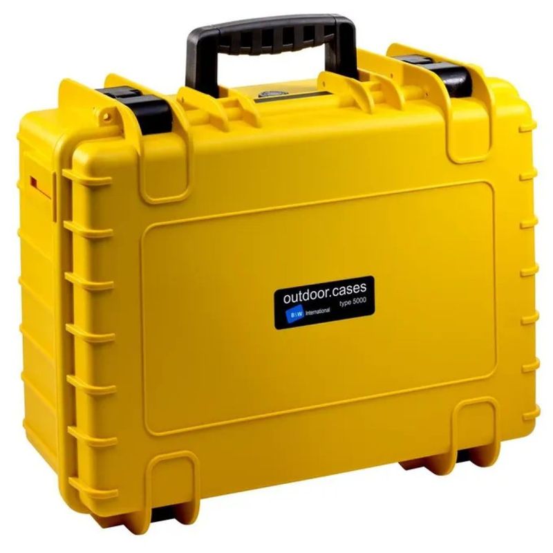 B+W Type 5000-Y-SI Custodia Rigida Impermeabile Gialla con Schiuma