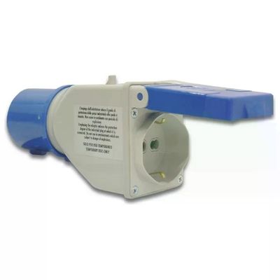 FANTON 73108 Adattatore CEE 16 A con presa Schuko IP44