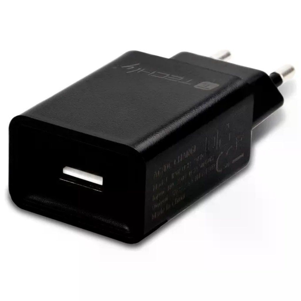 Techly IPW-USB-24BK Caricatore USB-A da Parete 5V 2,4A Nero Techly IPW-USB-24BK Caricatore USB-A da Parete 5V 2,4A Nero