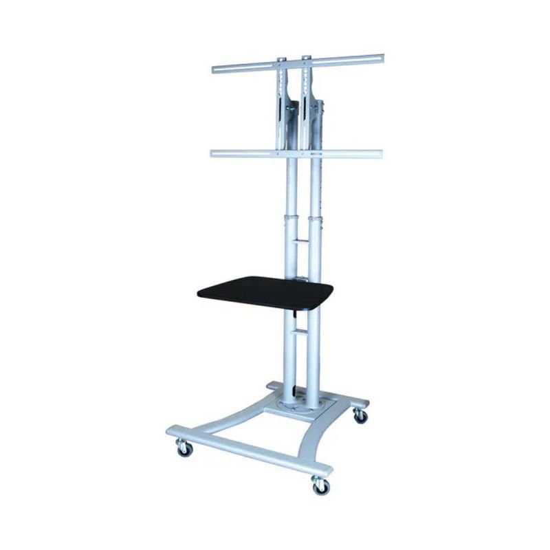 VALUE 17.99.1320-1 Supporto da Pavimento per Display 27–60", Argento, con Ruote