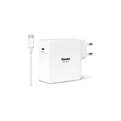 Hamlet XPWNB65TC Alimentatore Notebook USB Type-C Power Delivery 61W Autosensing cavo 1.8 m colore Bianco