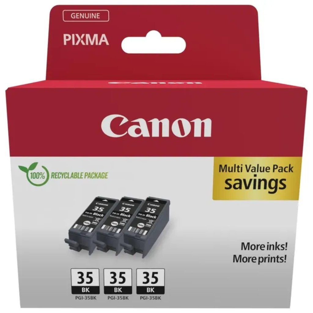 Canon 1509B028 – Confezione da 3 cartucce nere originali