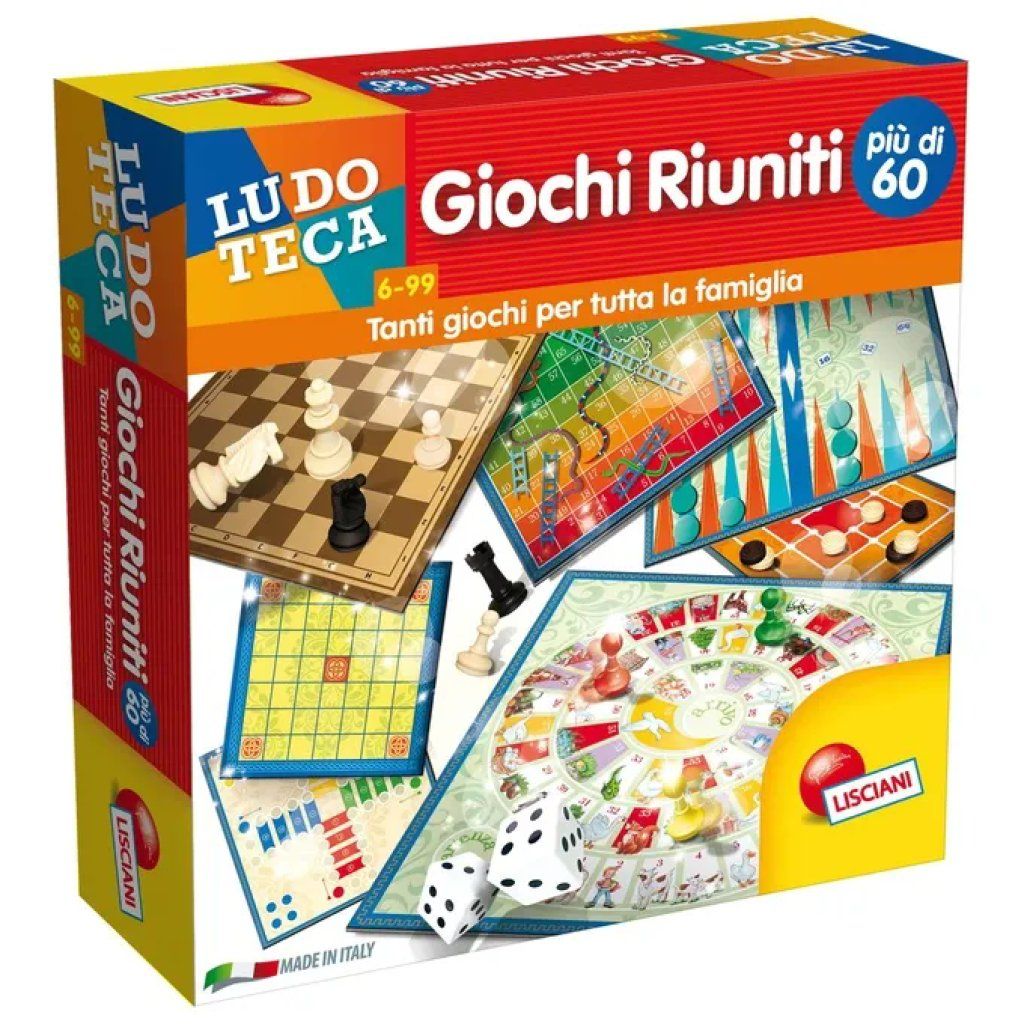 Lisciani Ludoteca Giochi Riuniti – Oltre 60 Giochi da Tavolo