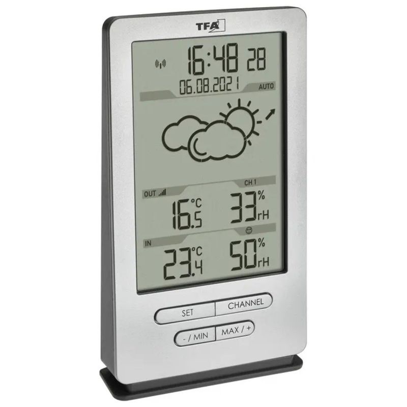 TFA-DOSTMANN TFA Dostmann XENA 35.1162.54 – Stazione meteo wireless argento TFA-DOSTMANN TFA Dostmann XENA 35.1162.54 – Stazione meteo wireless argento